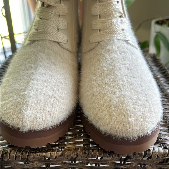 Kate Spade New York Merigue Combat Boots Cream Lace-Up‎ Women’s size 11 - Picture 4 of 10